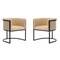 Manhattan Comfort Cosmopolitan Dining Chair in Tan and Black, PK2 2-DC044-TN - alternate 1